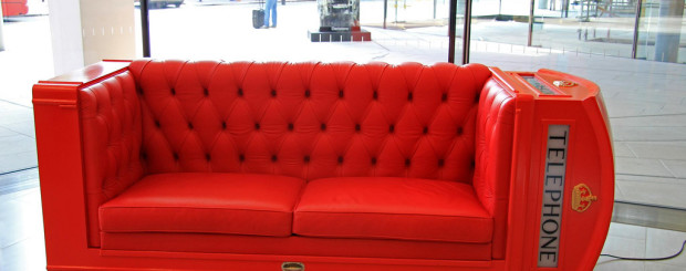 London Red Telephone Box Sofa