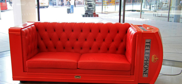 London Red Telephone Box Sofa